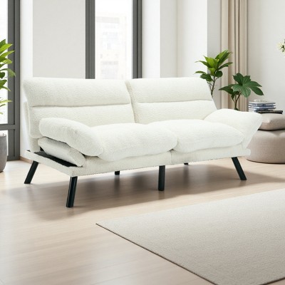 70" Velvet Modern 2-Seater Sofa with Thick Cushions & Metal Legs