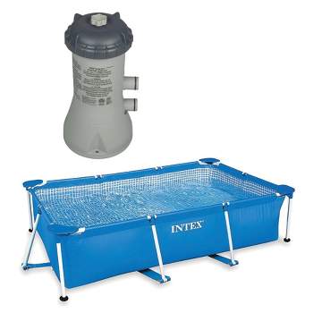 Intex 8.5' x 5.3' x 26" Frame Above Ground Swimming Pool & 1000 GPH Pool  Pump