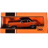 1971 Chevrolet Nova SS Orange with Black Stripes and Black Vinyl Top 1/43 Diecast Model Car by IXO Models - 3 of 3
