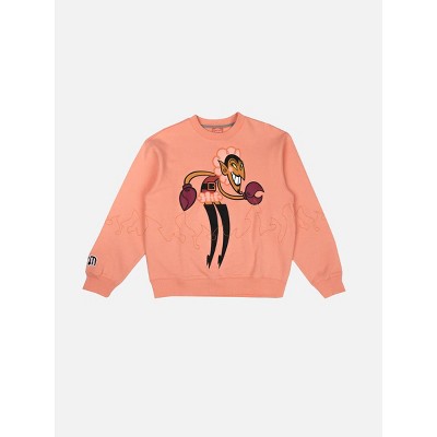 Powerpuff Girls Him Crew Neck Long Sleeve Pink Adult Sweatshirt