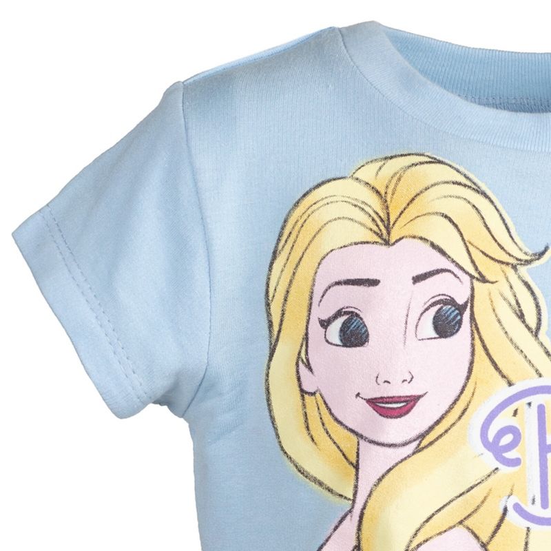 Disney Frozen Elsa Anna Moana Princess Rapunzel Jasmine Belle Girls French Terry Dress Toddler, 5 of 8