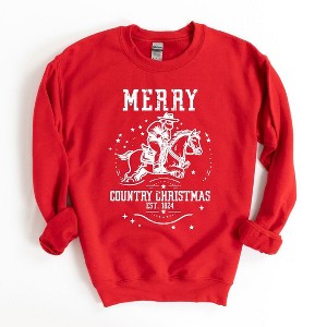 Simply Sage Market Women's Graphic Sweatshirt  Merry Country Christmas - 1 of 2