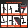 VEVOR Weight Bench, Multi-Functional Adjustable Weight Bench Press for Full Body Workout, 600lbs Exercise Sit up Bench, Black&Red - 4 of 4