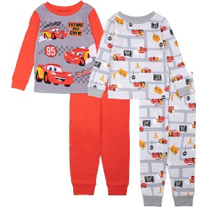 Disney Toddler Boys' 4-Piece Pixar Cars Cotton Pajama Sets - 1 of 4