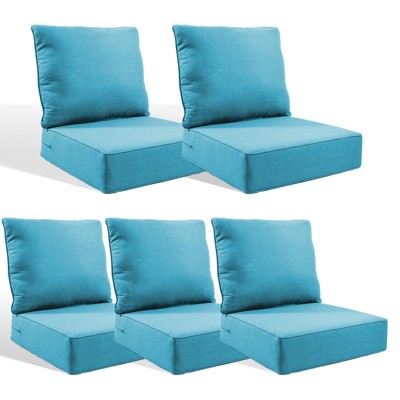 Buenhomino 6-inch Outdoor Cushion Set, 24"x24" Replacement Water Resistant Zippered Cushion for Chairs,8 Colors