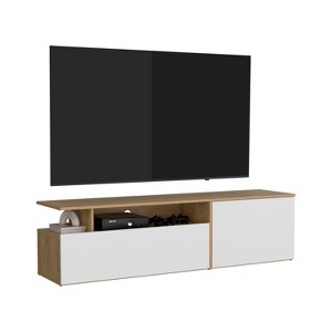 Vynxaria Modern TV Stand, 60" TV Capacity, 2 Doors, 4 Shelves - 1 of 4