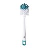 Racxily 2-Piece Bottle and Straw Curved Cleaning Brush Set, 12" L, Cool Blue/White - 3 of 4
