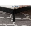 Bed Frames with Button Tufted Headboard - Linen Upholstered Platform Bed with Wooden Slats Support, Easy Assembly, No Box Spring Required - 3 of 4