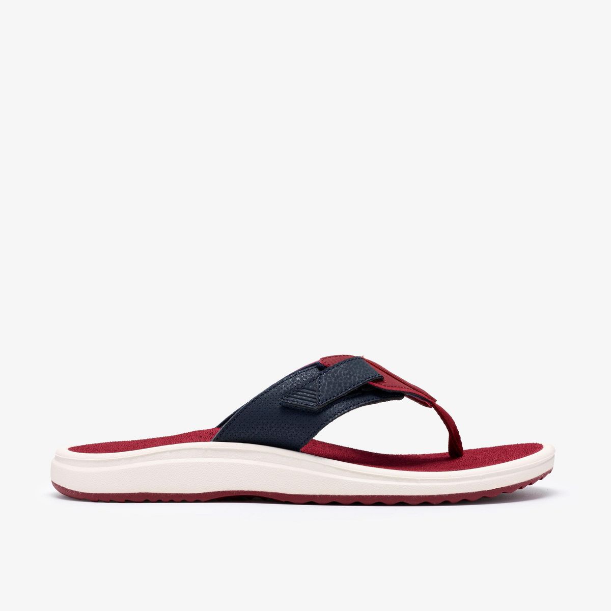 Clarks Cloudsteppers Mens Men's Breeze Flip Flops Red Combination Sandals