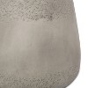 Kumasinova 16" Stylish Drum-Shaped Outdoor Side Table,Decorative End Table Accent Coffee Tables for Porch&Poolside,Concrete Patio End Table,Light Gray - 4 of 4