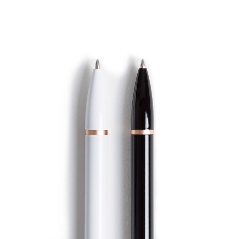 U Brands 2ct Ballpoint Pens - Black/White, 6 of 10
