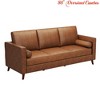 86" Leather Sofa, Mid-Century Modern Deep Seat Couch, PU Leather Couch, 3-Seat Sofa for Living Room, Office - 2 of 4