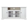 TV Stand For TV Up To 65" Media Console Entertainment Center Storage Cabinet With 2 Tempered Glass Doors Open Storage Shelf - 3 of 4