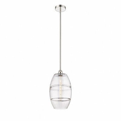 Vaz - 1 Light Stem Hung Mini Pendant In Industrial Style-18 Inches Tall and 10 Inches Wide