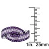 EVERLY JEWELRY |Sterling Silver 1 1/2 CT TGW Amethyst-Africa Rose de France Cross Ring Black Rhodium Plated - 4 of 4