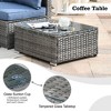 Venice 6pc Wicker Outdoor Patio Furniture Set Conversation Sofa with a Metal Fire Pit and Cushions - 3 of 4