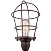Franklin Iron Works Modern Industrial Desk Table Lamp 17 1/4" High Bronze Wire Cage Edison Bulb for Bedroom Bedside Office - 3 of 4