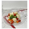 Designer Swirl 9in Plastic Dessert Plates Set of 4, Crystal Clear Plastic Plates, Kitchen Plates for All Occasions BPA Free Dishwasher Safe - 3 of 4