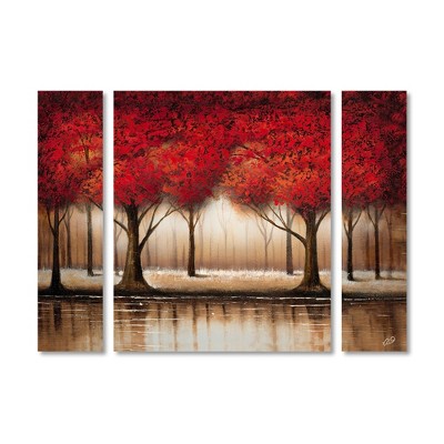 30" x 41" Rio 'Parade of Trees' Unframed Wall Canvas - Trademark Fine Art