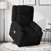 vidaXL Electric Power Lift Wingback Recliner - Black Fabric Massage Lounge Chair with Vibration, Motorized Adjustments for Elderly - 2 of 4