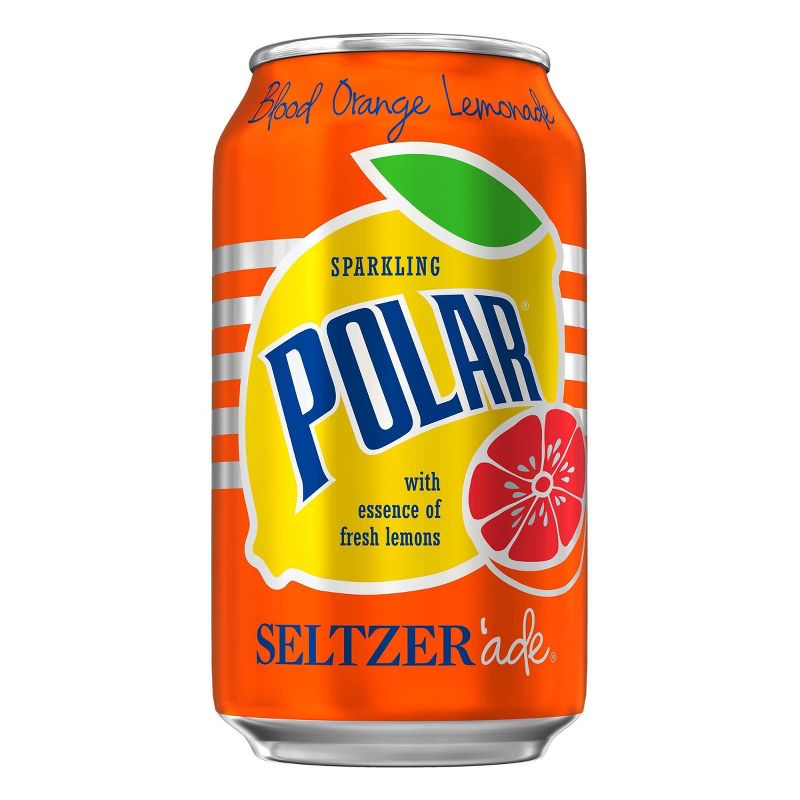 Polar Blood Orange Lemon Seltzer Water - 8pk/12 fl oz Cans, 3 of 5