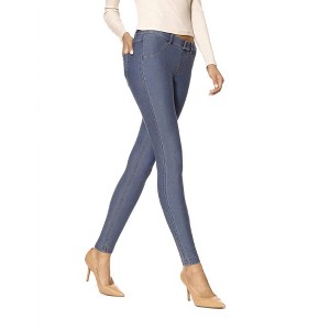 Women's Essential Denim Leggings - HUE - 1 of 2