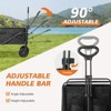 MAYEERTY Collapsible Folding Wagon Cart, Camping & Shopping, Heavy Duty Utility Wagon with All-Terrain Wheels, 330lbs (Black) - 3 of 4