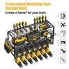 Vynxaria Heavy Duty Metal Power Tool Organizer - 7 Drill Holders, Garage Storage Rack, Pegboard Compatible Workshop Shelf | Valentine's Gift for Men - 3 of 4