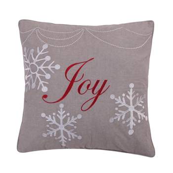 Silent Night Joy Decorative Pillow Gray - Levtex Home