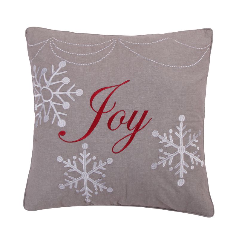 Silent Night Joy Decorative Pillow Gray - Levtex Home, 1 of 4