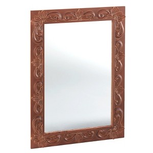 The Lakeside Collection Carved Wooden Decor Accents - Walnut Wall Mirror - 1 of 4