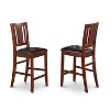 3-Piece Mahogany Finish Solid Wood Top - Dining Room Set - Seats 4 - 4 of 4
