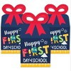 Big Dot of Happiness First Day of School - Square Favor Gift Boxes - Back to School Classroom Decorations Bow Boxes - Set of 12 - 2 of 4