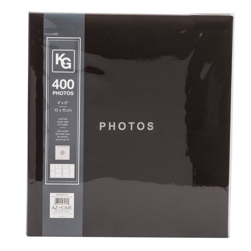 Kiera Grace 400 Pocket Photo Album Black, 1 of 6
