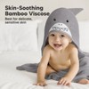 KeaBabies Cuddle Baby Hooded Towel, Organic Baby Bath Towel, Hooded Baby Towels, Baby Beach Towel for Newborn, Kids (Shark) - 2 of 4