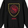 House of the Dragon Red Dragon Crest Men's Black Crewneck Sweatshirt - 2 of 3