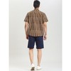 Lars Amadeus Men's Summer Striped Shirts Short Sleeves Button Down Beach Color Block Shirt - 4 of 4