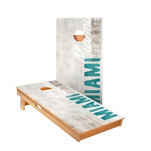 Skips Garage Miami Vintage Gameday Cornhole Boards - ACA Star Series - 1 of 1