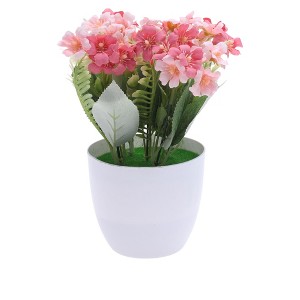 Unique Bargains Artificial Plants Oil Painting Style Lewisia Plastic 2.95"x2.95"x7.87" 1 Pc - 1 of 4