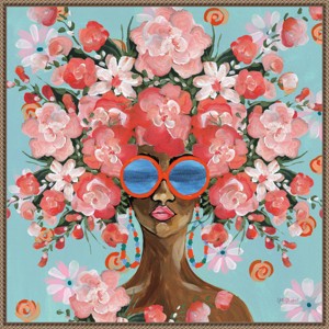 Amanti Art Sunning in Florals I by Yvette St. Amant Framed Canvas Wall Art - 1 of 4