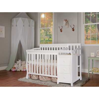 Dream On Me Jayden 4-in-1 Mini Convertible Crib and Changer - White