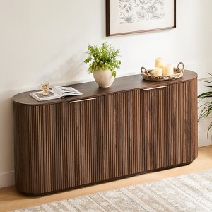 Spruce & Spring 70-inch Wide Modern Sideboard Cabinet with Semi-Cylindrical Columns - 1 of 4