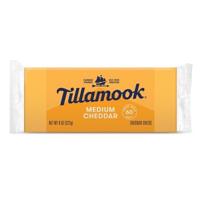 Tillamook Medium Cheddar Cheese Block - 8oz : Target