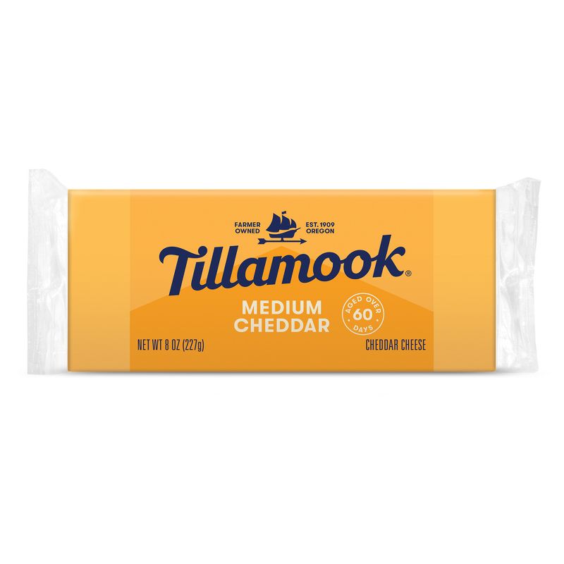 Tillamook Medium Cheddar Cheese Block - 8oz, 1 of 7