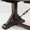 Flynn Extendable Dining Table Walnut Brown - Picket House Furnishings: Rustic Chic, Removable Leaf, Trestle Base - 4 of 4