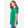 Roaman's Women's Plus Size Ultimate Swing Tee With Keyhole Back - 4 of 4