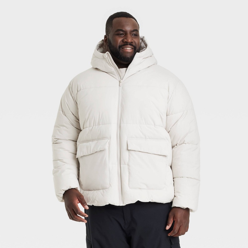 Men's Big Heavy Puffer Jacket - All In Motion™ Taupe 2XL