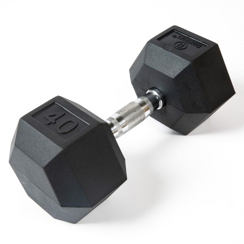 Body Sport Rubber Encased Hex Dumbbell Weight, Strength Training ...