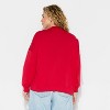 Women's Corduroy Bear Fleece Graphic Sweatshirt - Red - 3 of 3