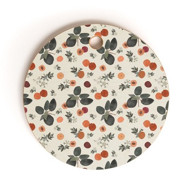 Menina Lisboa Peaches White Flowers Cutting Board - Round